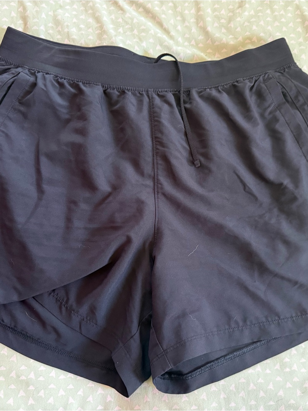 Women's Black Athletic Shorts - Drawstring Waist